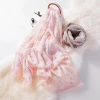 This 70*180 polyester-cotton foam printed fresh scarf is suitable for wearing during travel and taking photos in spring, autumn and winter details Picture